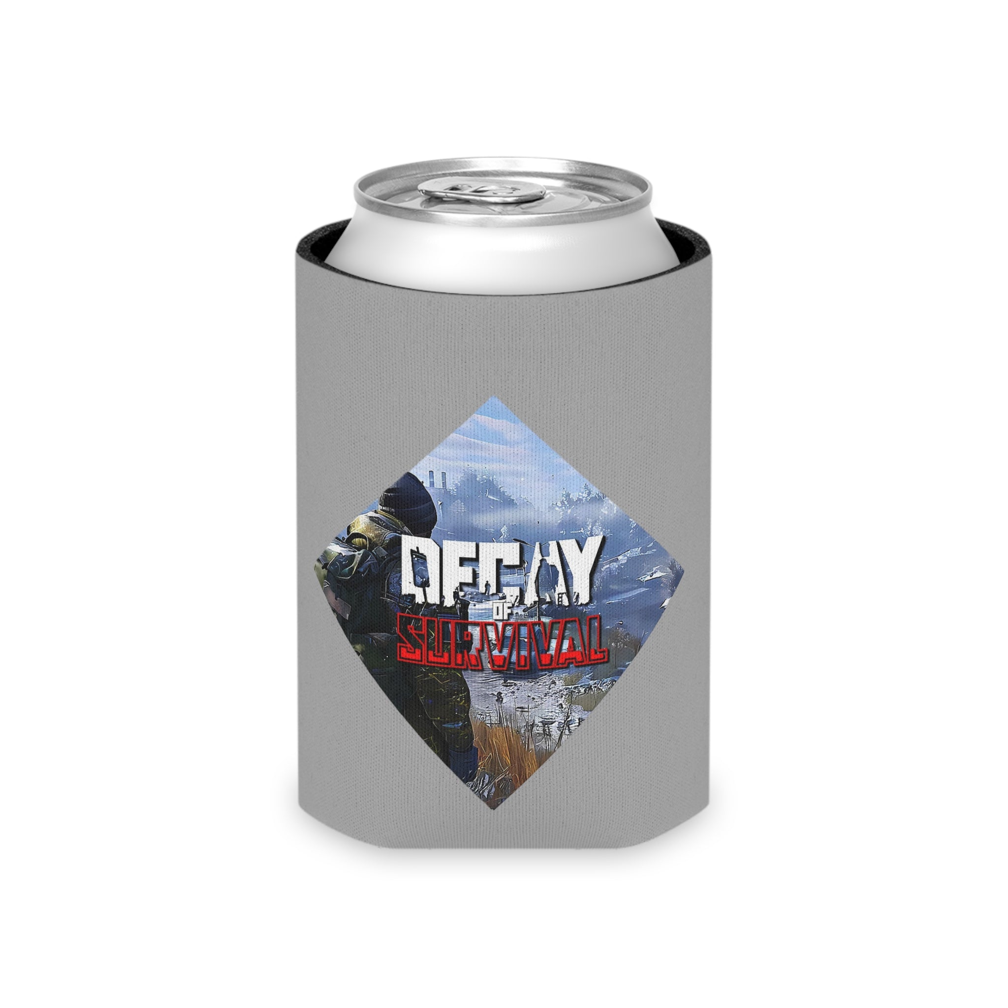 Decay Of Survival Can Cooler - Post-Apocalyptic Gamer Beverage Koozie
