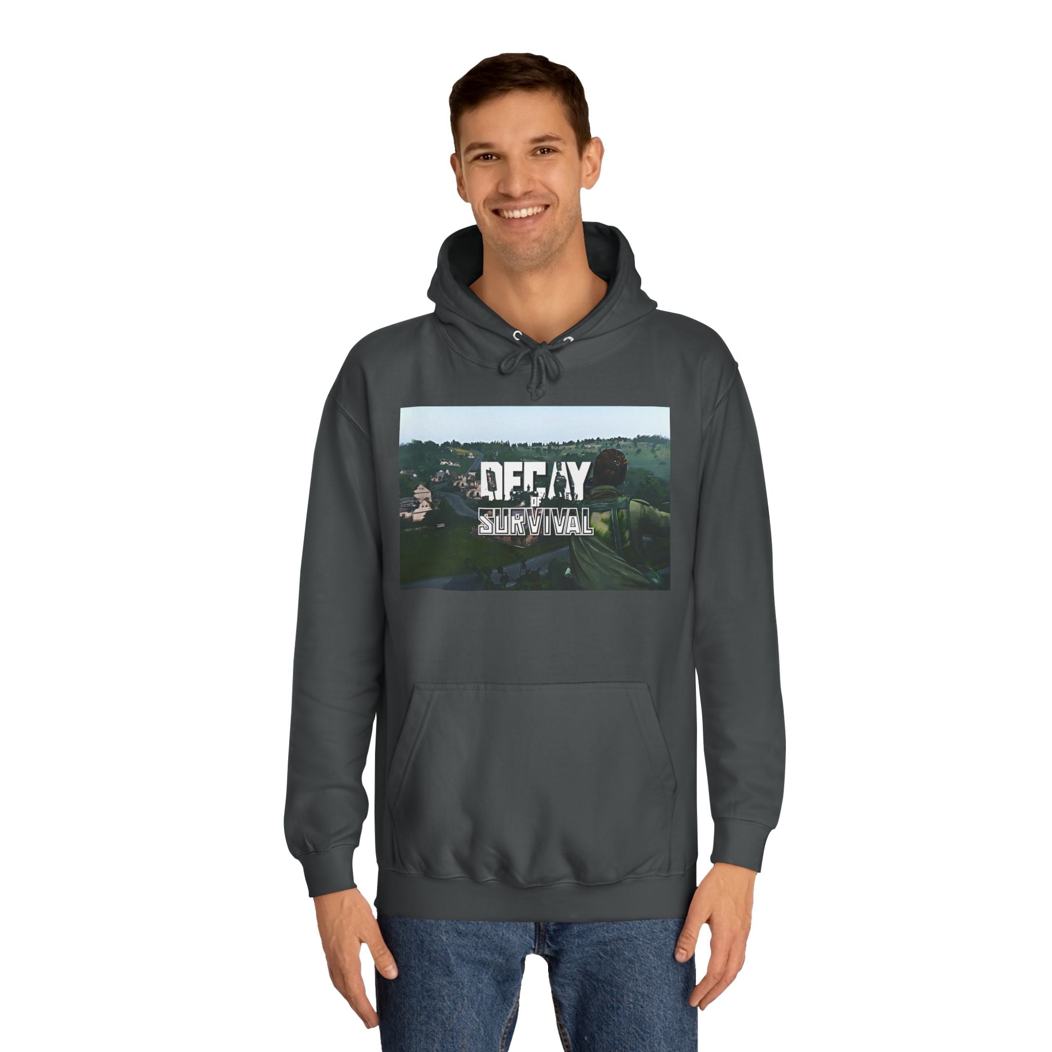 Decay Of Survival Hoodie — Vintage Campus Landscape Graphic