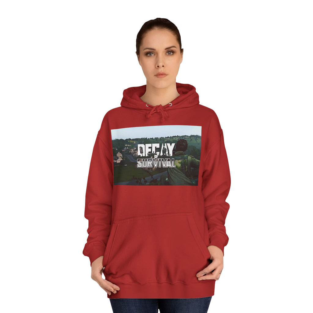 Decay Of Survival Hoodie — Vintage Campus Landscape Graphic