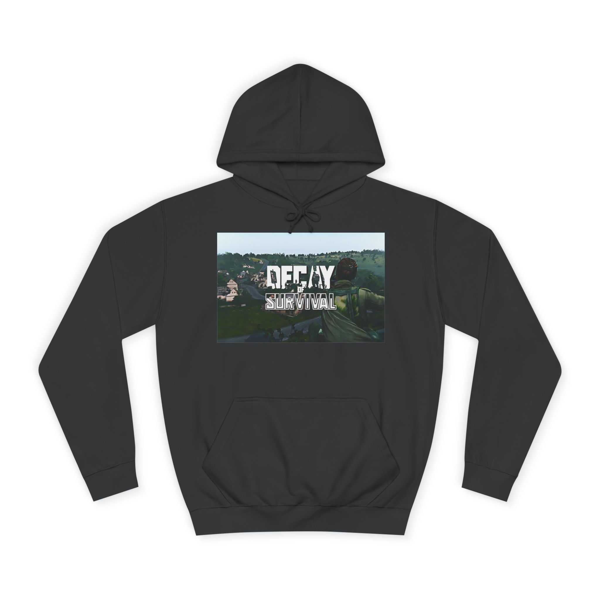 Decay Of Survival Hoodie — Vintage Campus Landscape Graphic