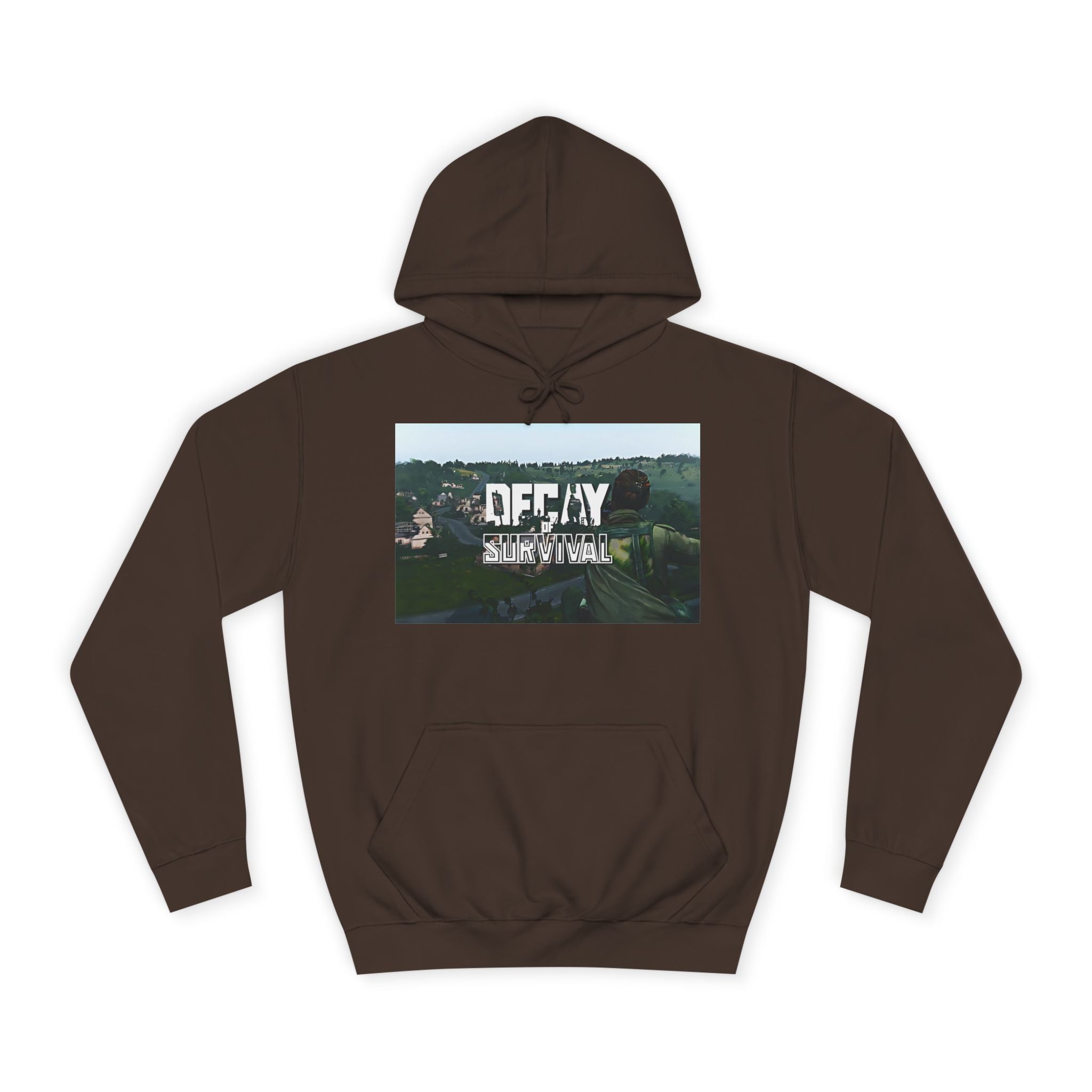Decay Of Survival Hoodie — Vintage Campus Landscape Graphic
