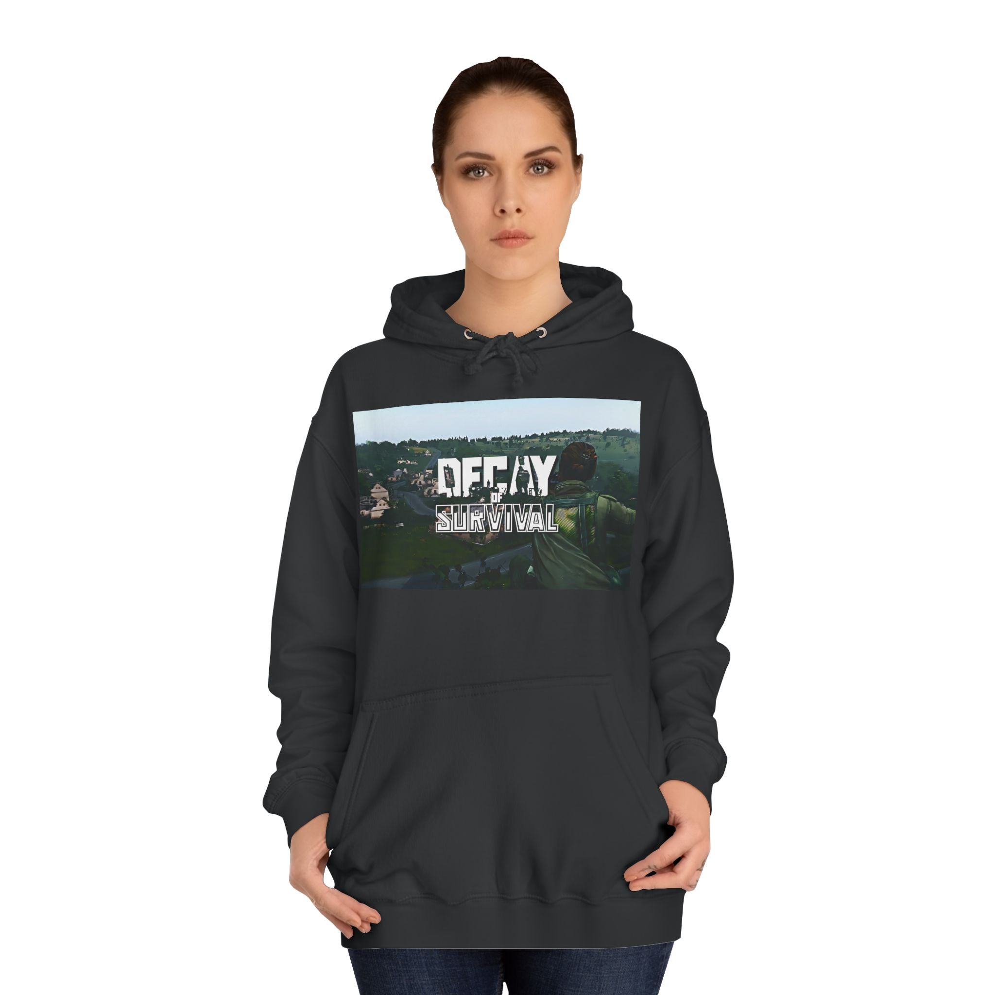 Decay Of Survival Hoodie — Vintage Campus Landscape Graphic