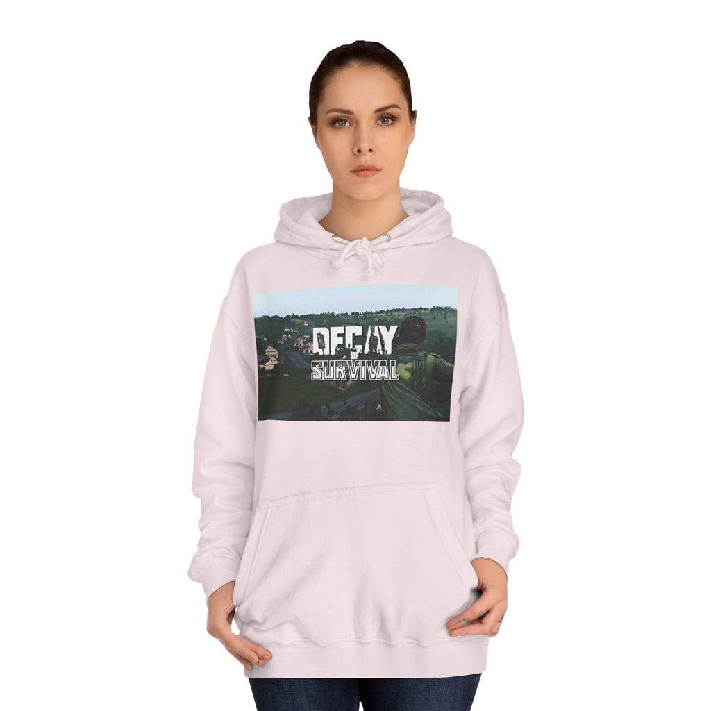 Decay Of Survival Hoodie — Vintage Campus Landscape Graphic