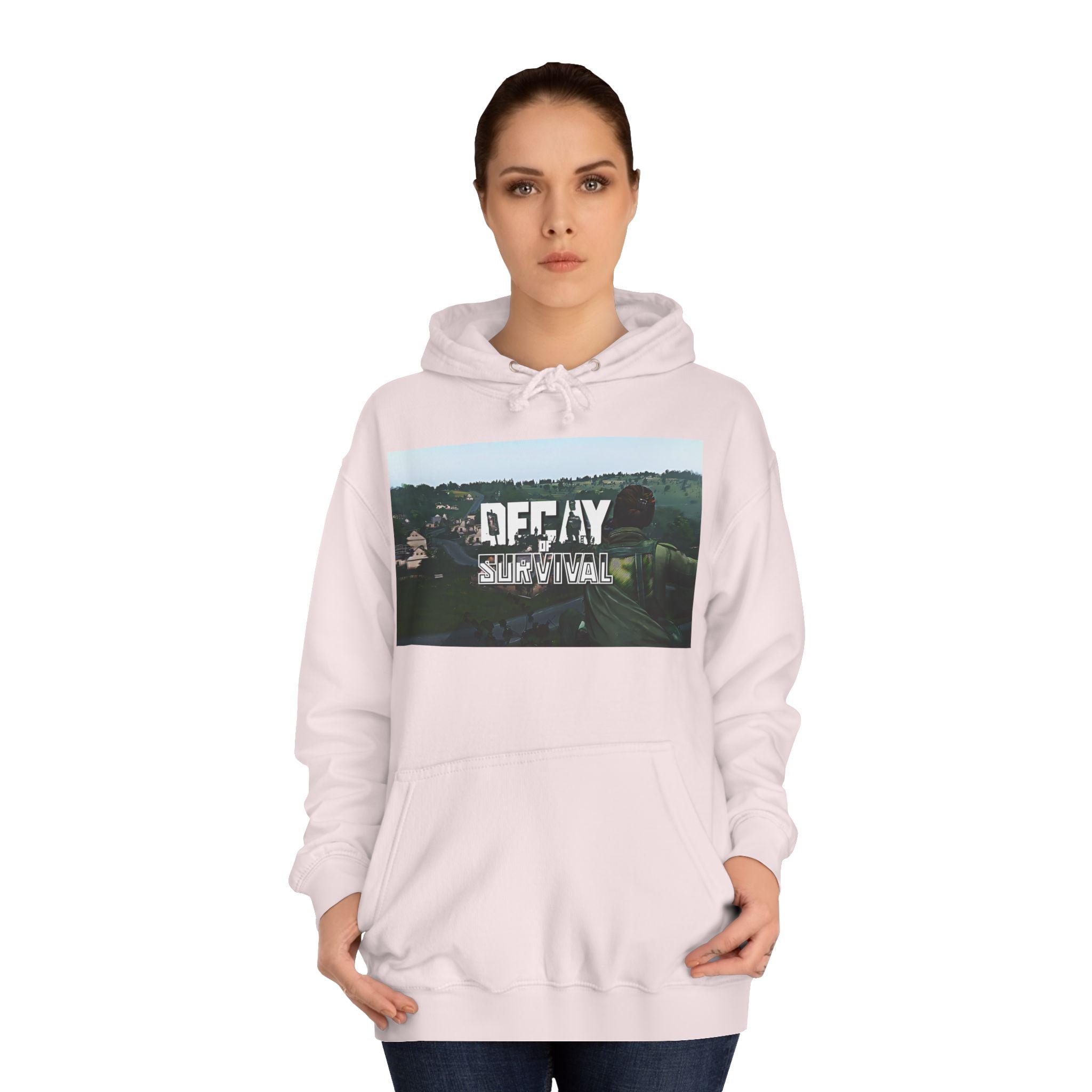 Decay Of Survival Hoodie — Vintage Campus Landscape Graphic