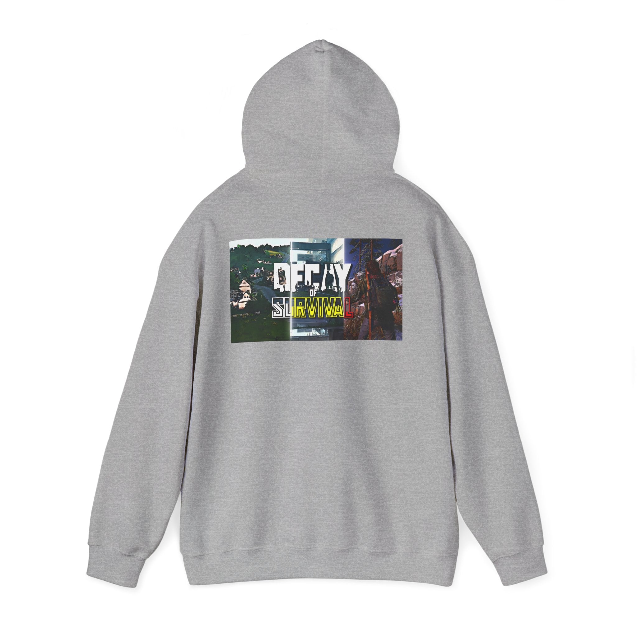 Survivor Graphic Hoodie — 'Decay' Urban Photo-Print Back Crewneck