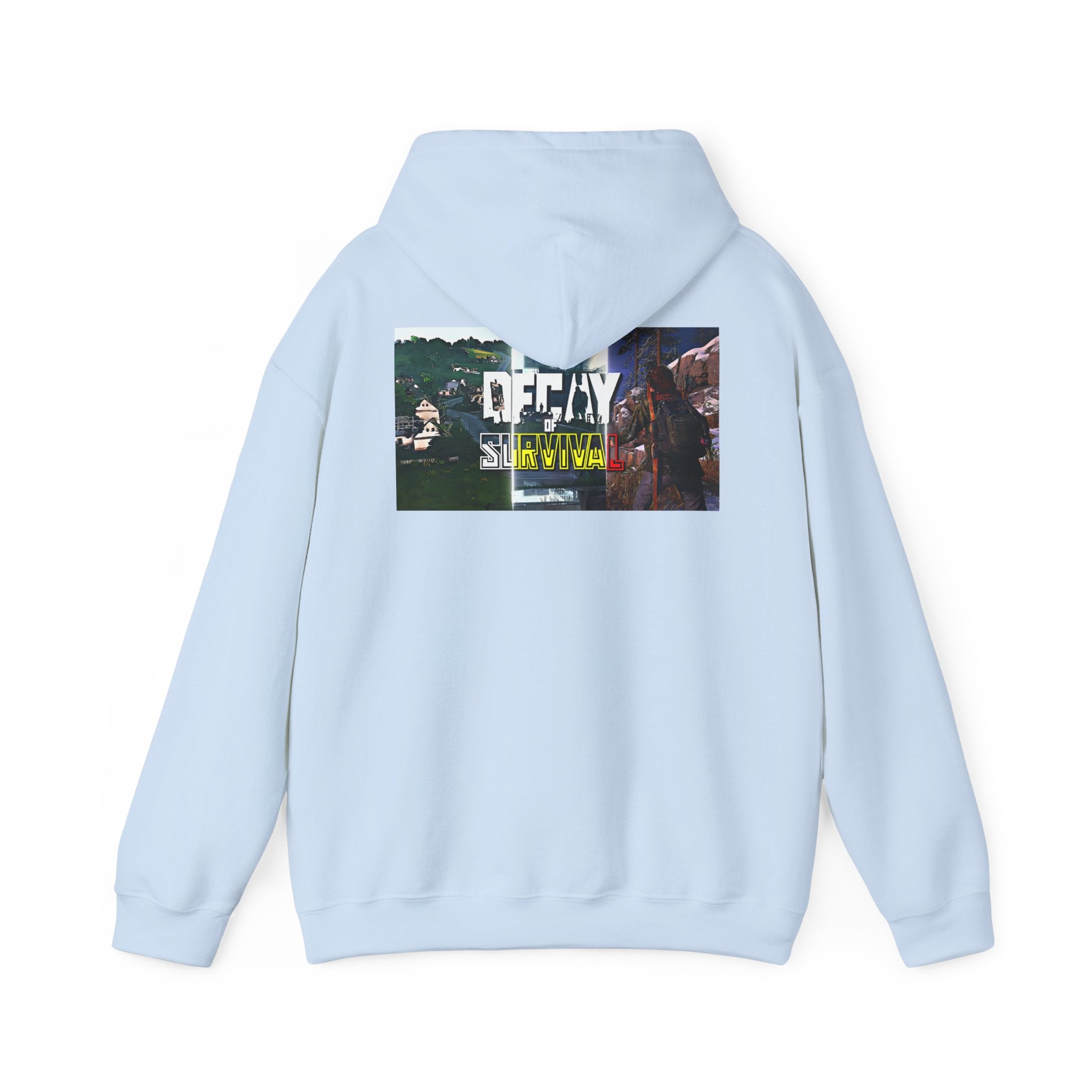 Survivor Graphic Hoodie — 'Decay' Urban Photo-Print Back Crewneck