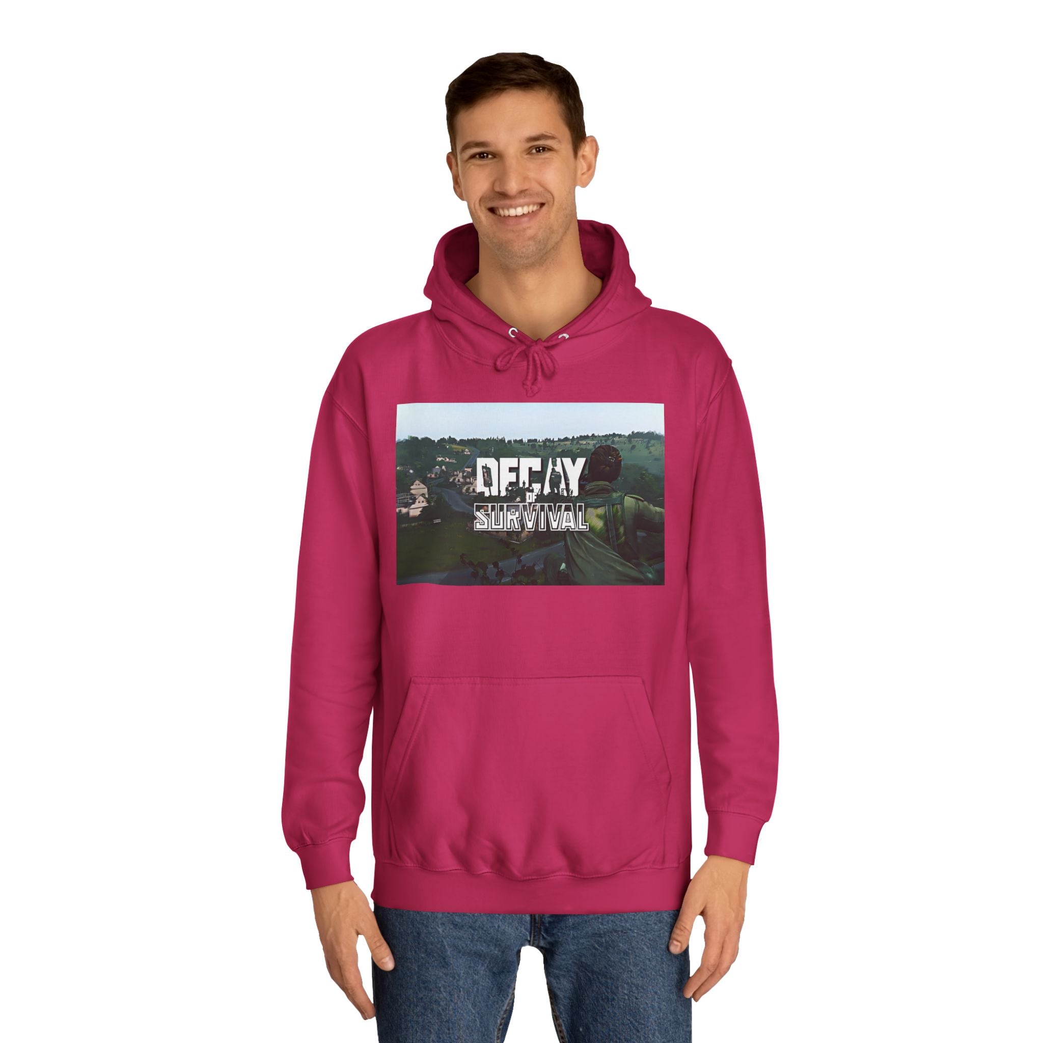 Decay Of Survival Hoodie — Vintage Campus Landscape Graphic