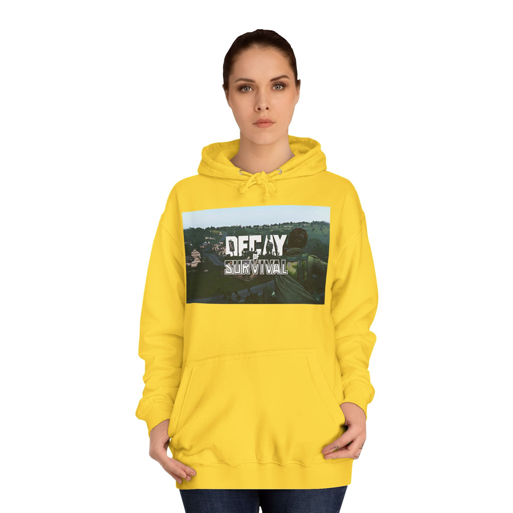 Decay Of Survival Hoodie — Vintage Campus Landscape Graphic