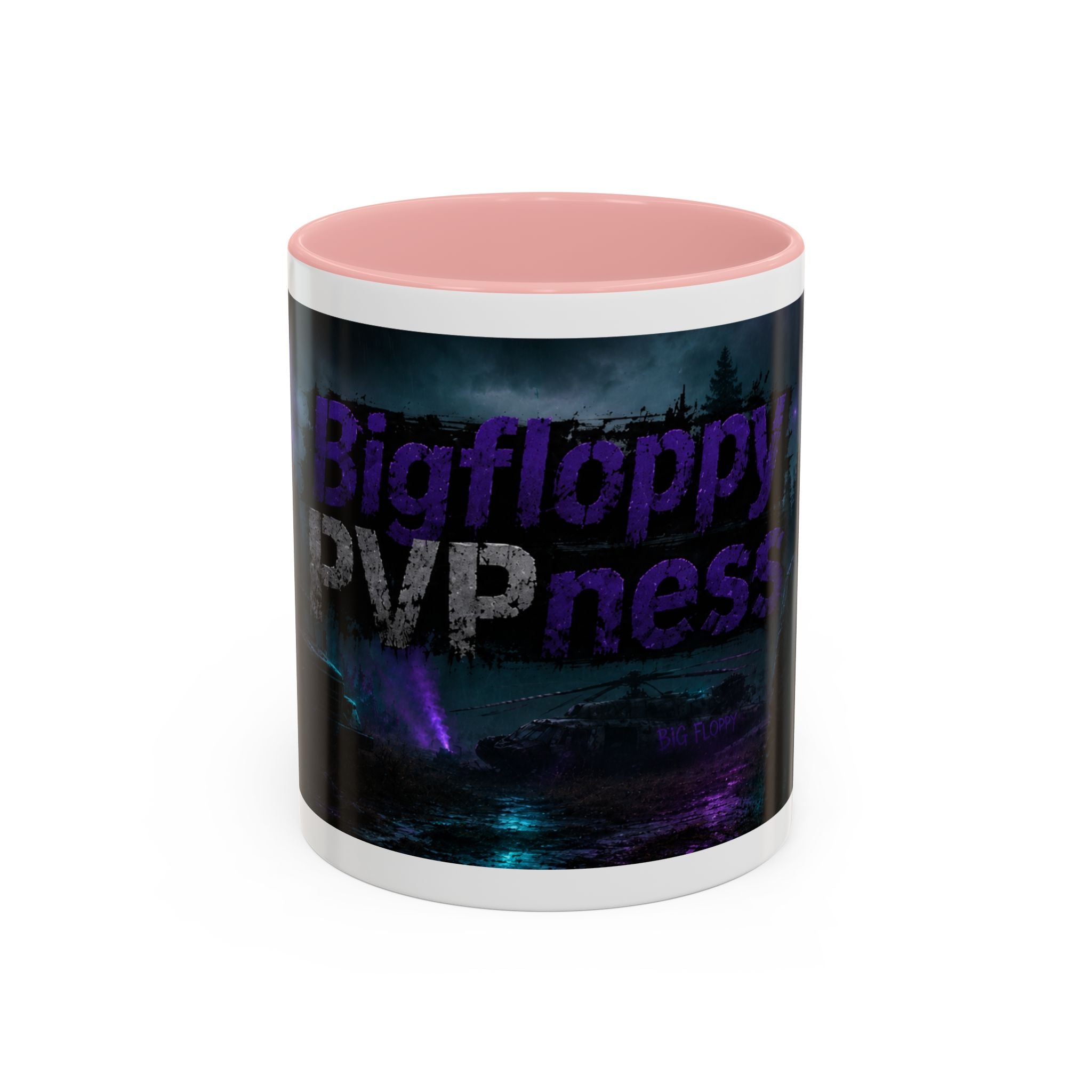 Gamer Nightscape Accent Coffee Mug – 'Bigfloppy PVP ness' Dark Fantasy Design (11/15oz)