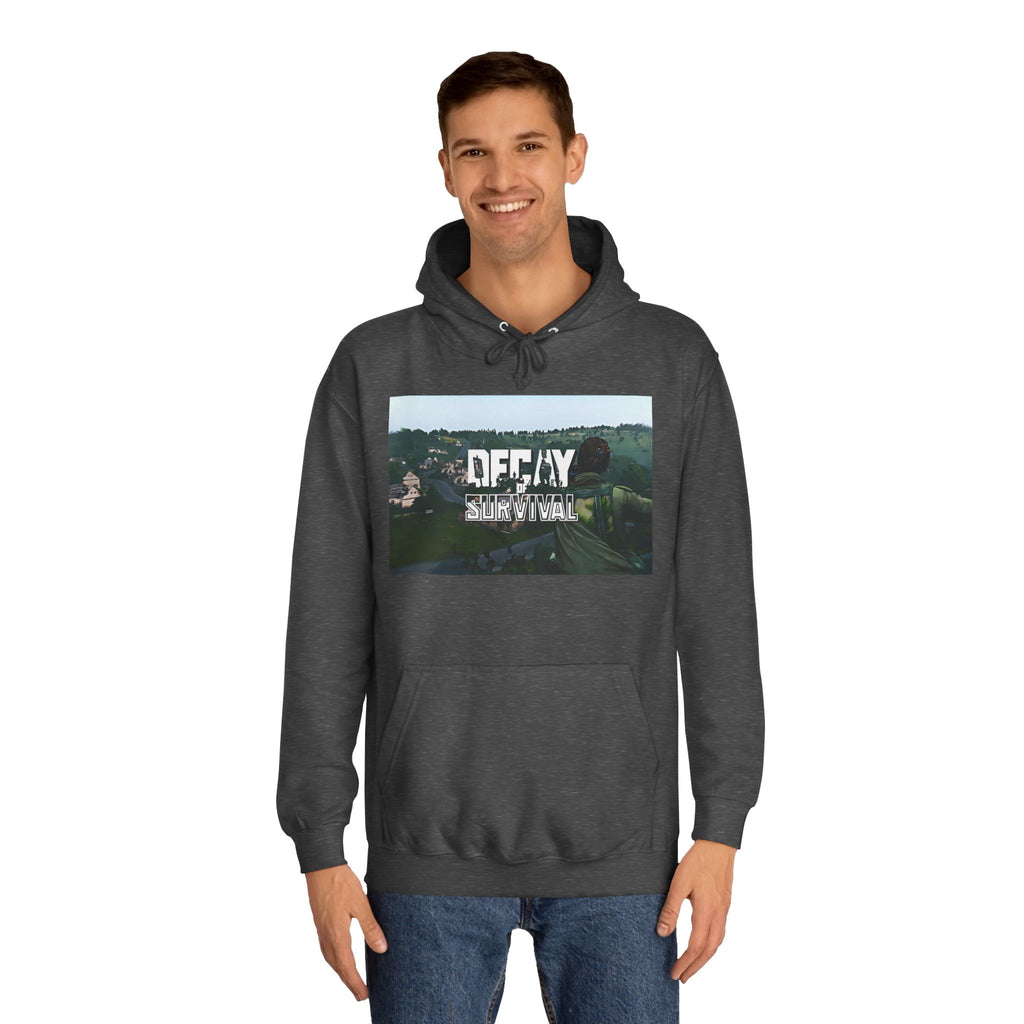 Decay Of Survival Hoodie — Vintage Campus Landscape Graphic
