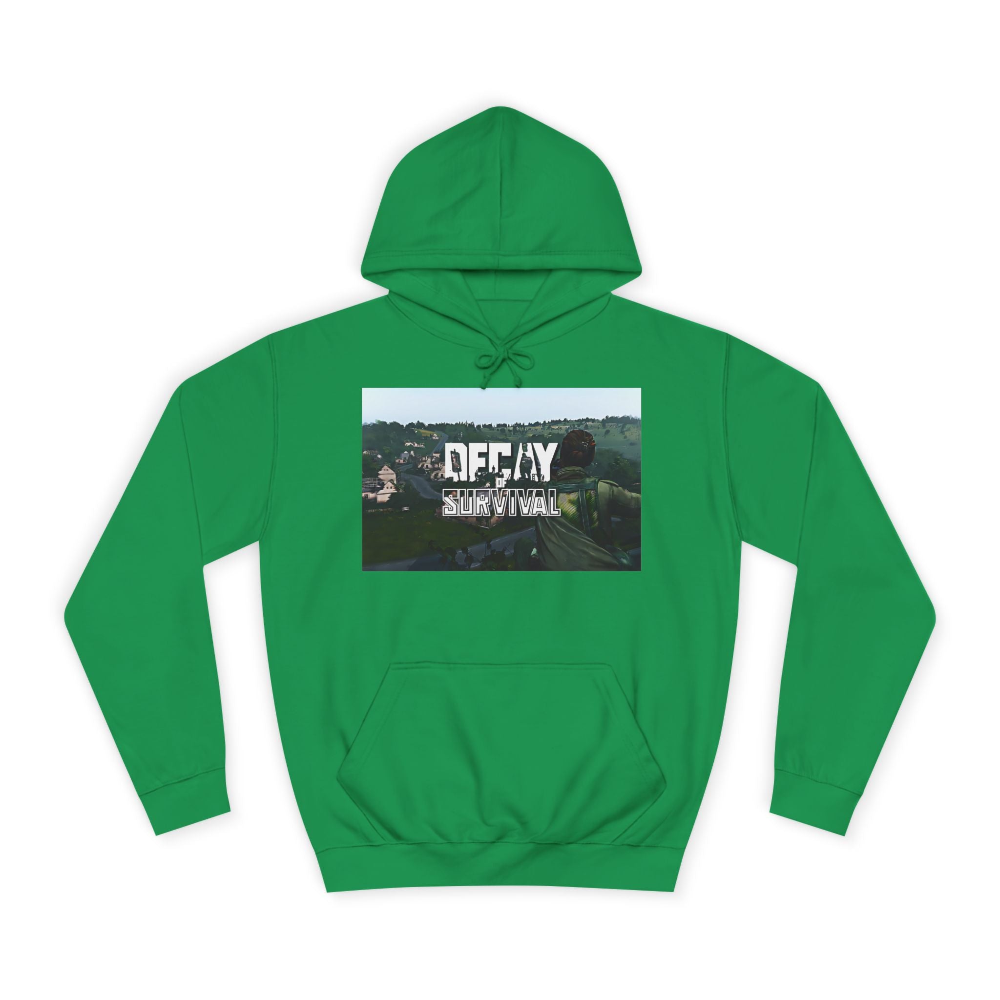 Decay Of Survival Hoodie — Vintage Campus Landscape Graphic