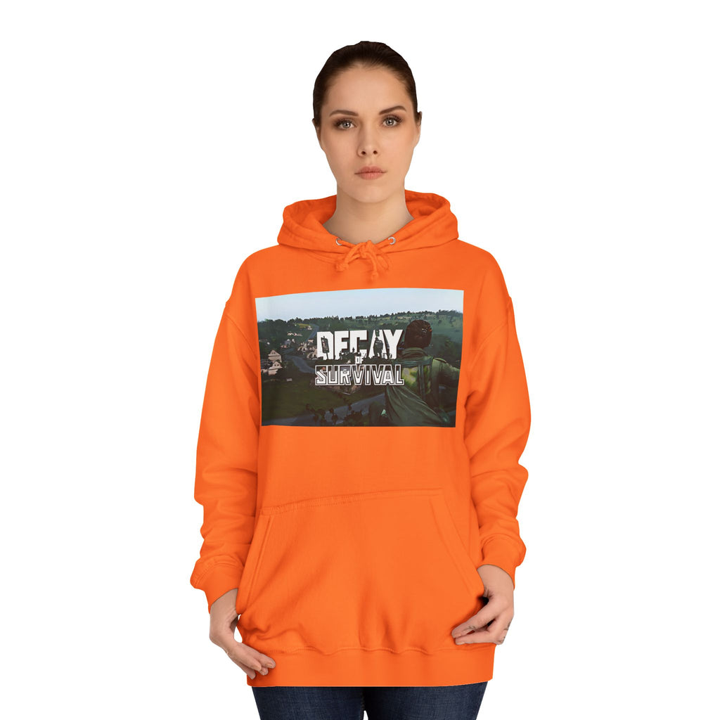 Decay Of Survival Hoodie — Vintage Campus Landscape Graphic