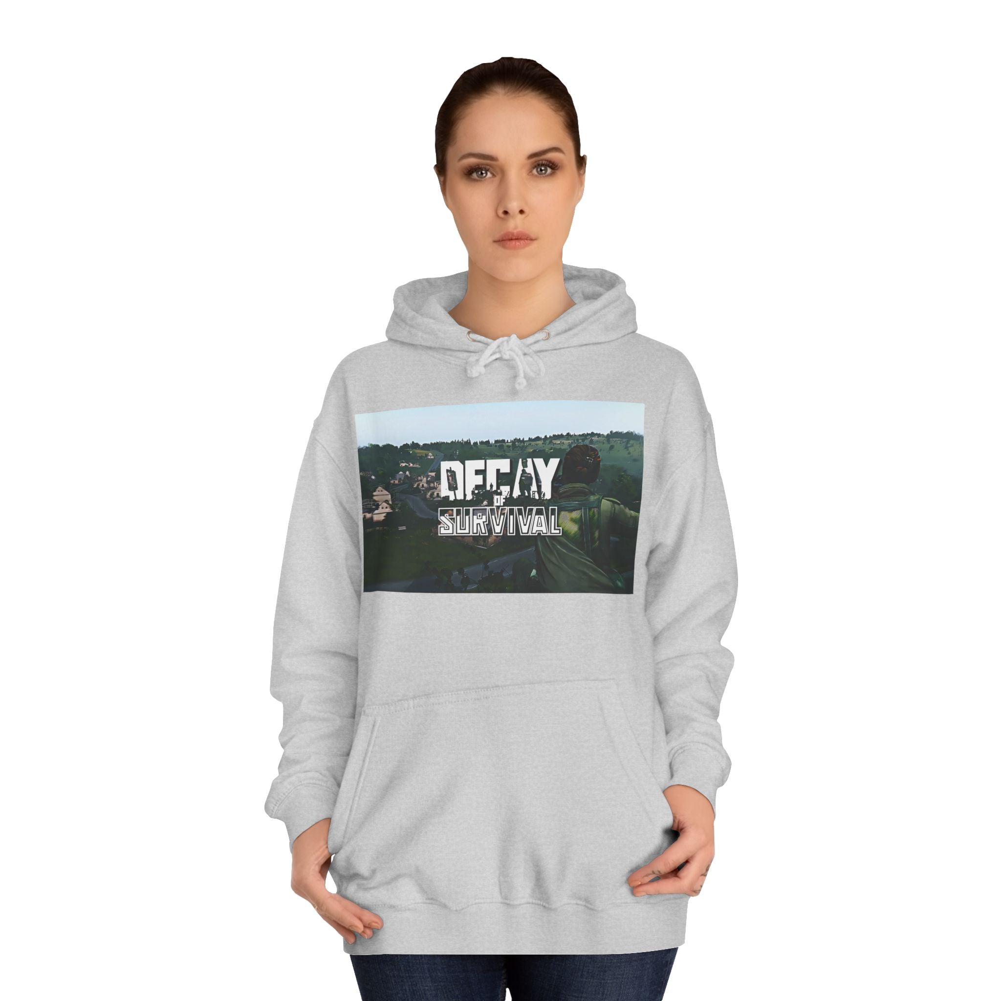 Decay Of Survival Hoodie — Vintage Campus Landscape Graphic
