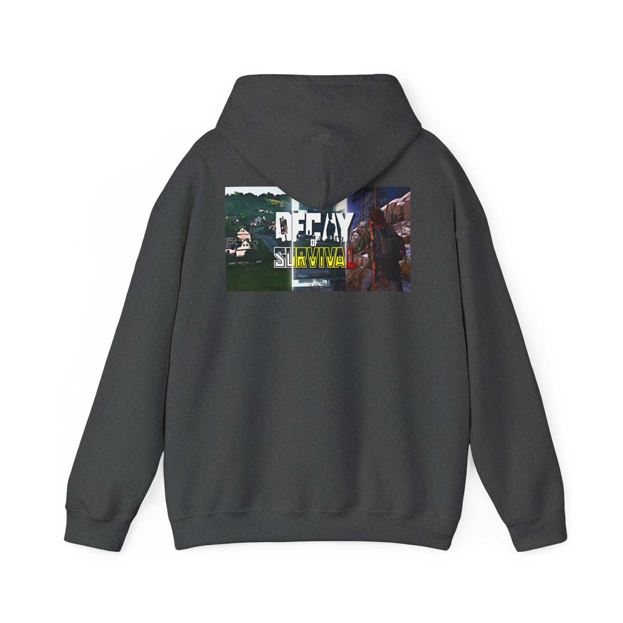 Survivor Graphic Hoodie — 'Decay' Urban Photo-Print Back Crewneck